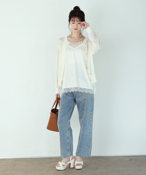 shetila（シェティラ）の「【長さ調節可能】大人上品なマットサテンレースキャミソール（キャミソール・レディース・アイボリー/チャコール/ブラック/オリーブ・M）」の9枚目の写真