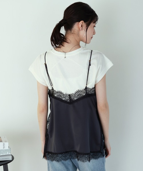 shetila（シェティラ）の「【長さ調節可能】大人上品なマットサテンレースキャミソール（キャミソール・レディース・アイボリー/チャコール/ブラック/オリーブ・M）」の22枚目の写真