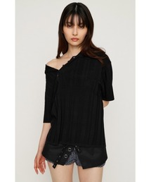 SLY | HG KNIT COLLAR TOPS ハイゲージニットカラートップス 春服 夏服 サマーニット(ニット/セーター)