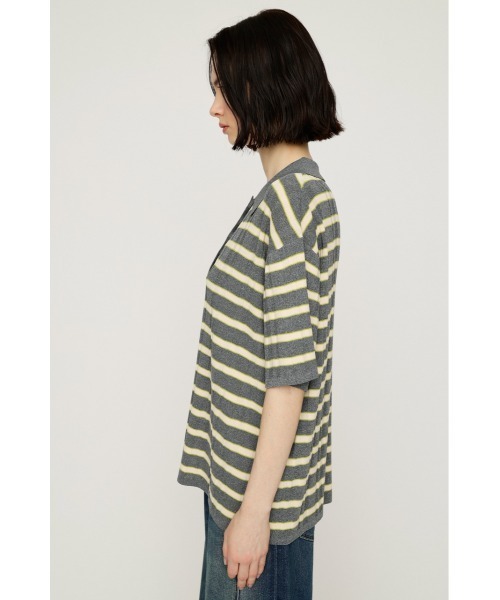 SLY(スライ)の「HG KNIT COLLAR TOPS ハイゲージニットカラートップス 春服 夏服 サマーニット(ニット/セーター・レディース・ブラック/ネイビー系/グレー系その他2・FREE)」の12枚目の写真