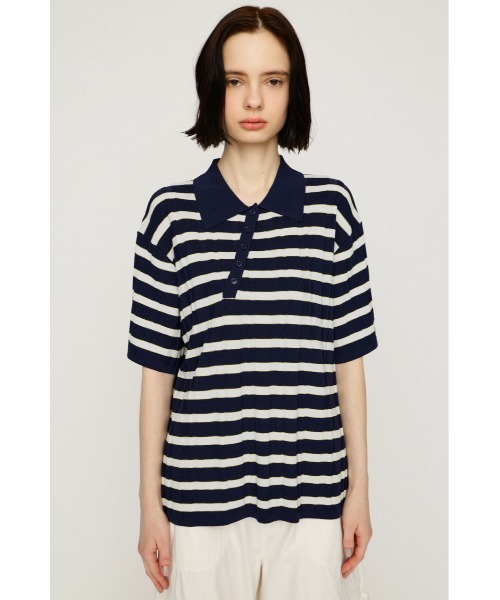 SLY(スライ)の「HG KNIT COLLAR TOPS ハイゲージニットカラートップス 春服 夏服 サマーニット(ニット/セーター・レディース・ブラック/ネイビー系/グレー系その他2・FREE)」の18枚目の写真