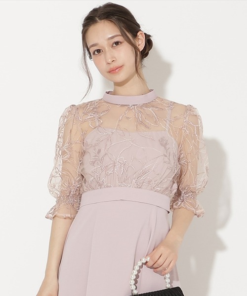 WILLSELECTION(ウィルセレクション)の「バックウエストリボンブラウス×フレアキャミワンピース(ドレス・レディース・ピンク/ブラック/サックスブルー・FREE)」の3枚目の写真