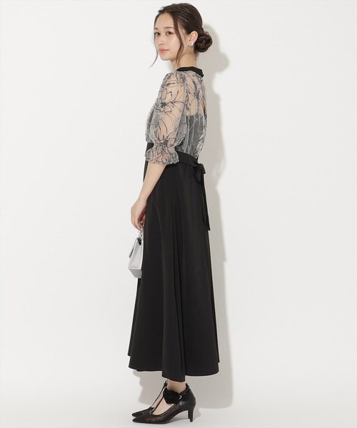 WILLSELECTION(ウィルセレクション)の「バックウエストリボンブラウス×フレアキャミワンピース(ドレス・レディース・ピンク/ブラック/サックスブルー・FREE)」の8枚目の写真
