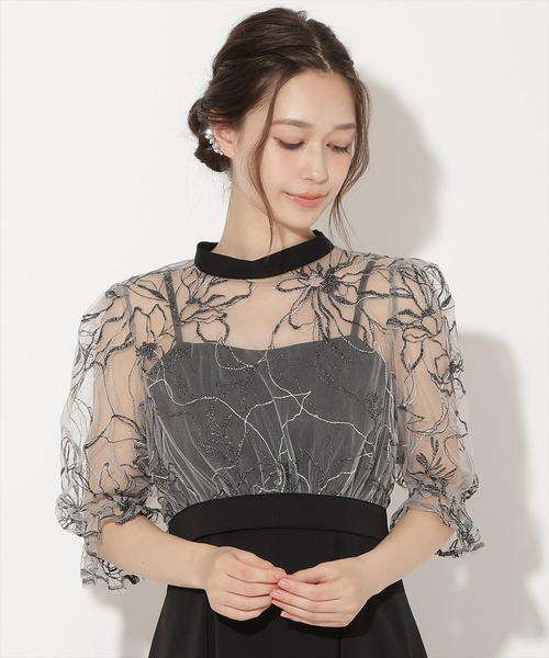 WILLSELECTION(ウィルセレクション)の「バックウエストリボンブラウス×フレアキャミワンピース(ドレス・レディース・ピンク/ブラック/サックスブルー・FREE)」の10枚目の写真