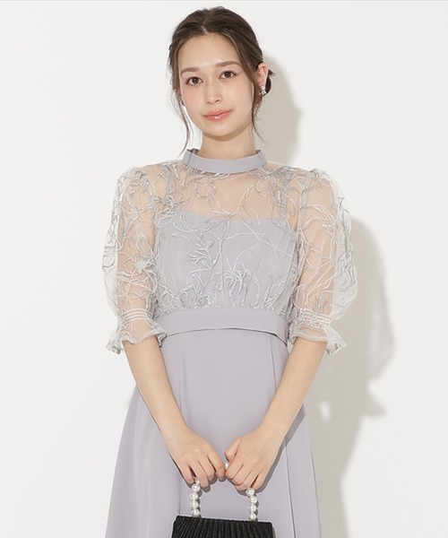 WILLSELECTION(ウィルセレクション)の「バックウエストリボンブラウス×フレアキャミワンピース(ドレス・レディース・ピンク/ブラック/サックスブルー・FREE)」の6枚目の写真
