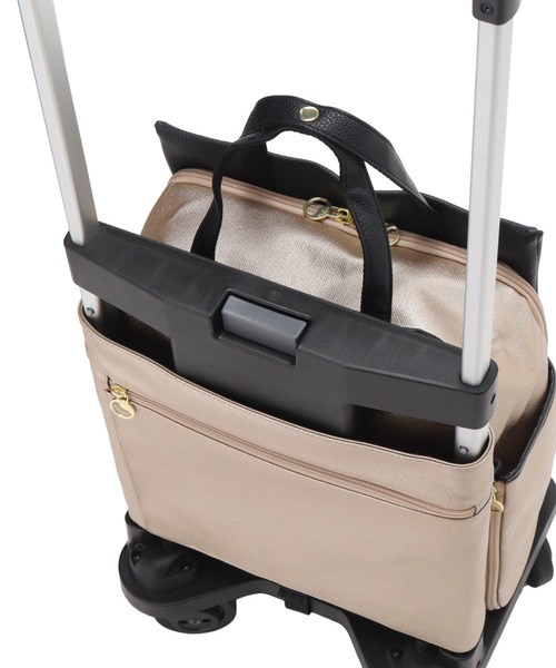soelte(ソエルテ)の「ソエルテ カランド2 お買い物キャリー ショッピングカート 16L 35984(スーツケース/キャリーバッグ・レディース・ローズ/ベージュ/ダークグレー・FREE)」の7枚目の写真