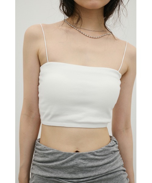 STYLEMIXER(スタイルミキサー)の「カップ付きバンドゥ(キャミソール・レディース・ブラック/ホワイト・SMALL/MEDIUM)」の2枚目の写真