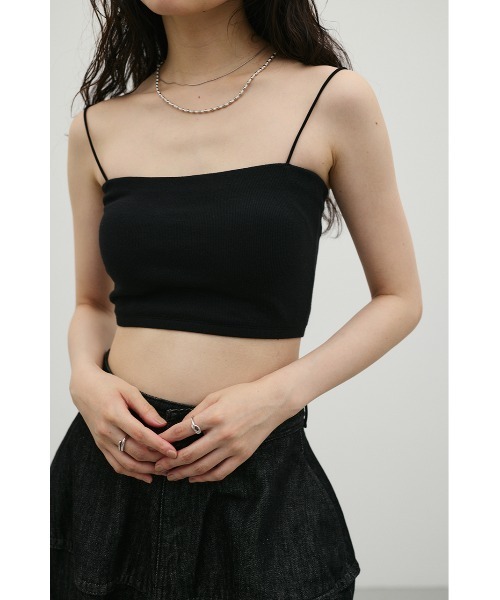 STYLEMIXER(スタイルミキサー)の「カップ付きバンドゥ(キャミソール・レディース・ブラック/ホワイト・SMALL/MEDIUM)」の1枚目の写真