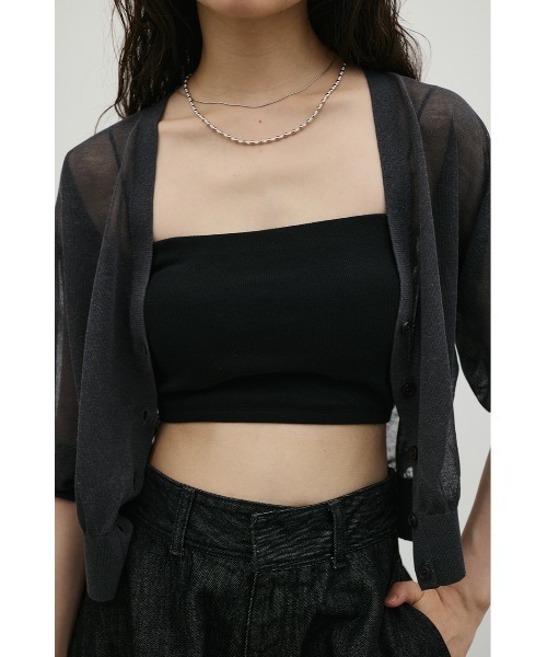 STYLEMIXER(スタイルミキサー)の「カップ付きバンドゥ(キャミソール・レディース・ブラック/ホワイト・SMALL/MEDIUM)」の6枚目の写真