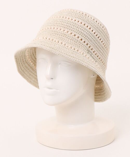 ROXY(ロキシー)の「ROXY COASTAL WIND HAT クロシェハット 【2026年夏モデル】(ハット・レディース・オフホワイト/オレンジ/ブルー・FREE)」の2枚目の写真
