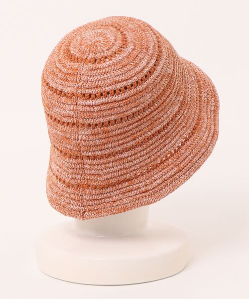 ROXY(ロキシー)の「ROXY COASTAL WIND HAT クロシェハット 【2026年夏モデル】(ハット・レディース・オフホワイト/オレンジ/ブルー・FREE)」の4枚目の写真