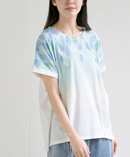 rps（アールピーエス）の「水彩しずくプリントタックＴシャツ（Tシャツ/カットソー・レディース・その他/オフホワイト・フリー）」の10枚目の写真