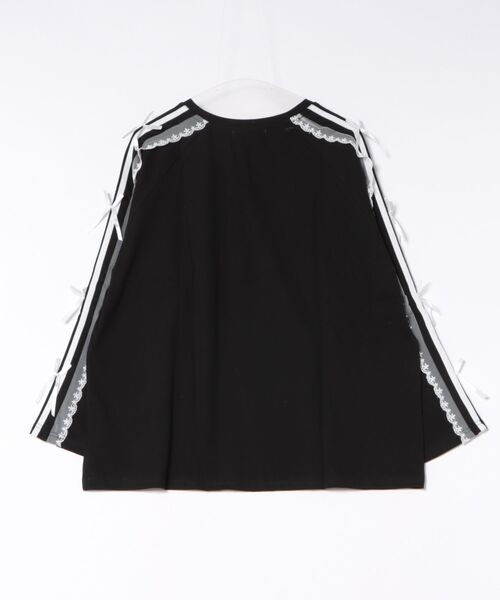 Bling Leads(ブリングリーズ)の「【Bls】 【ZL】【Bling Leads】レース×リボン スウェットトップス(Tシャツ/カットソー・レディース・ブラック・FREE)」の4枚目の写真