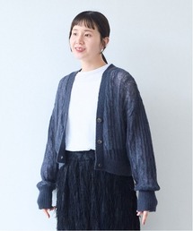 yuni | Sheer Mohair Wool Nylon short cardigan(カーディガン/ボレロ)