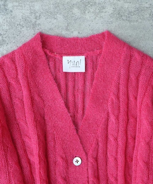 yuni(ユニ )の「Sheer Mohair Wool Nylon short cardigan(カーディガン/ボレロ・レディース・チャコールグレー/サックスブルー/ピンク・FREE)」の21枚目の写真