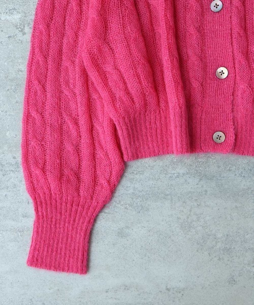 yuni(ユニ )の「Sheer Mohair Wool Nylon short cardigan(カーディガン/ボレロ・レディース・チャコールグレー/サックスブルー/ピンク・FREE)」の22枚目の写真