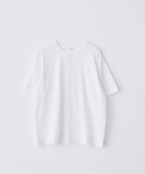 Adoon plain(アドーンプレーン)の「SHALLOW V-NECK LAYERED SLUB T / 浅VネックレイヤードスラブT(Tシャツ/カットソー・メンズ・ブラック/ライトブルー/レッド/オフホワイト・LARGE/MEDIUM)」の8枚目の写真