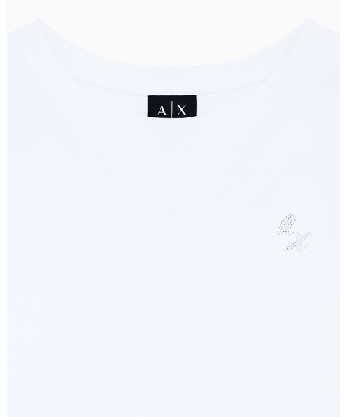 ARMANI EXCHANGE(アルマーニエクスチェンジ)の「【A|X アルマーニ エクスチェンジ】<ZOZO限定>ワンポイントロゴ 半袖クルーネックTシャツ/BOYFRIEND(Tシャツ/カットソー・レディース・ライトベージュ/ホワイト/ブラック・X-SMALL/X-LARGE/SMALL/MEDIUM/LARGE)」の5枚目の写真