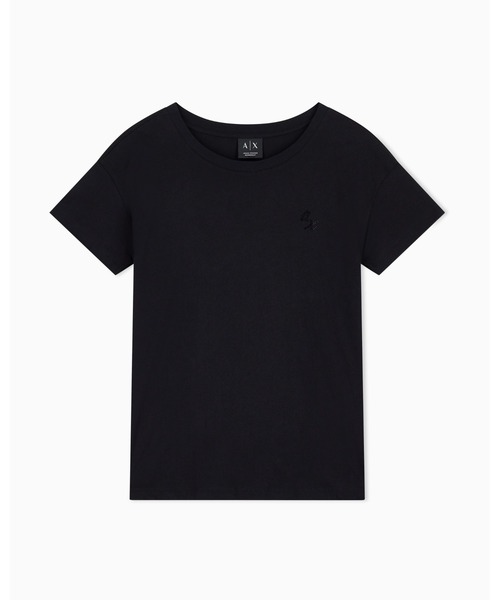 ARMANI EXCHANGE(アルマーニエクスチェンジ)の「【A|X アルマーニ エクスチェンジ】<ZOZO限定>ワンポイントロゴ 半袖クルーネックTシャツ/BOYFRIEND(Tシャツ/カットソー・レディース・ライトベージュ/ホワイト/ブラック・X-SMALL/X-LARGE/SMALL/MEDIUM/LARGE)」の6枚目の写真