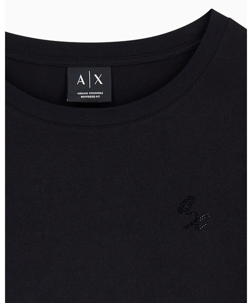 ARMANI EXCHANGE(アルマーニエクスチェンジ)の「【A|X アルマーニ エクスチェンジ】<ZOZO限定>ワンポイントロゴ 半袖クルーネックTシャツ/BOYFRIEND(Tシャツ/カットソー・レディース・ライトベージュ/ホワイト/ブラック・X-SMALL/X-LARGE/SMALL/MEDIUM/LARGE)」の8枚目の写真