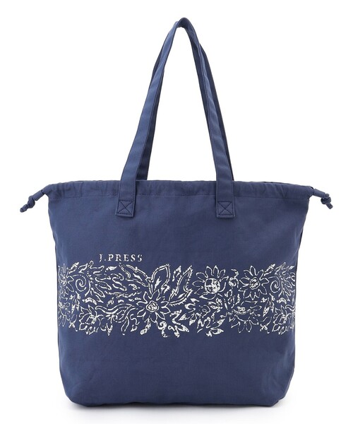 J.PRESS(ジェイプレス)の「【J.PRESS YACHT CLUB】コットンキャンバス トートバッグ(トートバッグ・メンズ・ホワイト系/ネイビー系/ワイン系・F)」の1枚目の写真