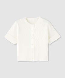アイレット半袖カーディガン
