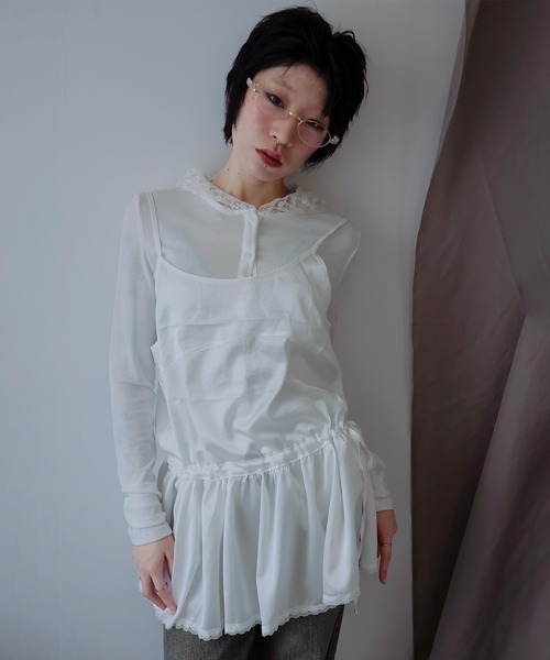 Ulysses(ユリシス)の「ウエストギャザーキャミワンピース(ワンピース・レディース・ホワイト/ブラック・F)」の20枚目の写真