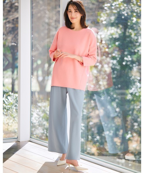 DoCLASSE( ドゥクラッセ)の「ストレッチバイアス・セミワイド/72cm(その他パンツ・レディース・オフホワイト/ライトグレー/ブラック/グレイッシュブルー・9/11/13/7)」の4枚目の写真