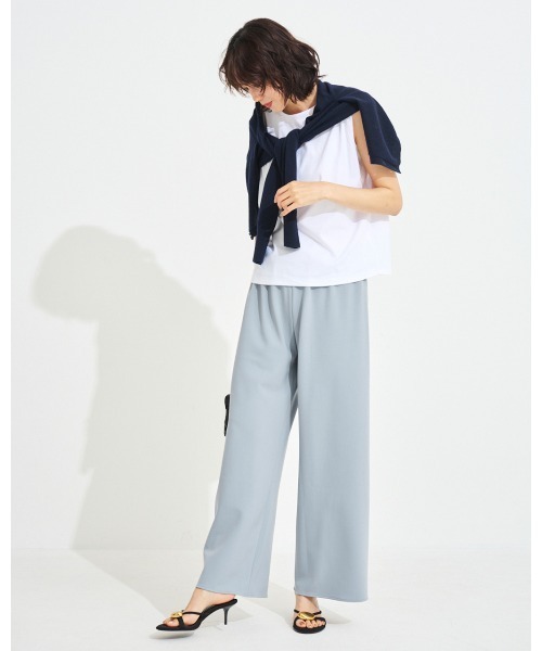 DoCLASSE( ドゥクラッセ)の「ストレッチバイアス・セミワイド/72cm(その他パンツ・レディース・オフホワイト/ライトグレー/ブラック/グレイッシュブルー・9/11/13/7)」の12枚目の写真