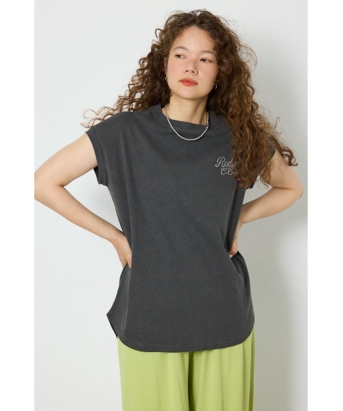 RODEO CROWNS WIDE BOWL(ロデオクラウンズワイドボウル)の「スクリプトロゴノースリーブトップス(Tシャツ/カットソー・レディース・ピンク/イエロー/チャコールグレー/オフホワイト・FREE)」の22枚目の写真