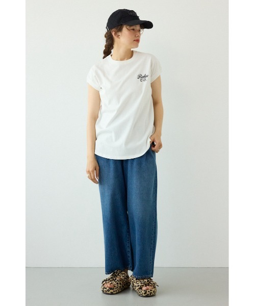 RODEO CROWNS WIDE BOWL(ロデオクラウンズワイドボウル)の「スクリプトロゴノースリーブトップス(Tシャツ/カットソー・レディース・ピンク/イエロー/チャコールグレー/オフホワイト・FREE)」の9枚目の写真