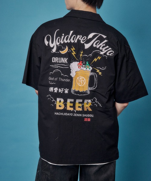JACKROSE(ジャックローズ)の「YOIDORE KAMINARISAMA シャツ(シャツ/ブラウス・メンズ・ブラック・L/M/XL)」の9枚目の写真