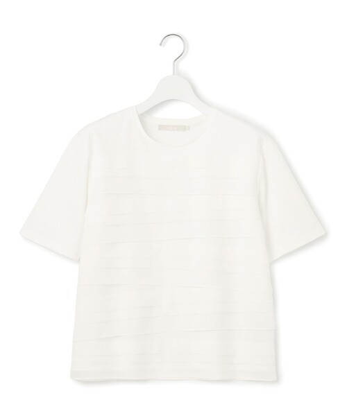 ICB(アイシービー)の「シフォンコンビ ランダムタックカットソー(Tシャツ/カットソー・レディース・ブラック系/アイボリー系・X-LARGE/LARGE)」の8枚目の写真