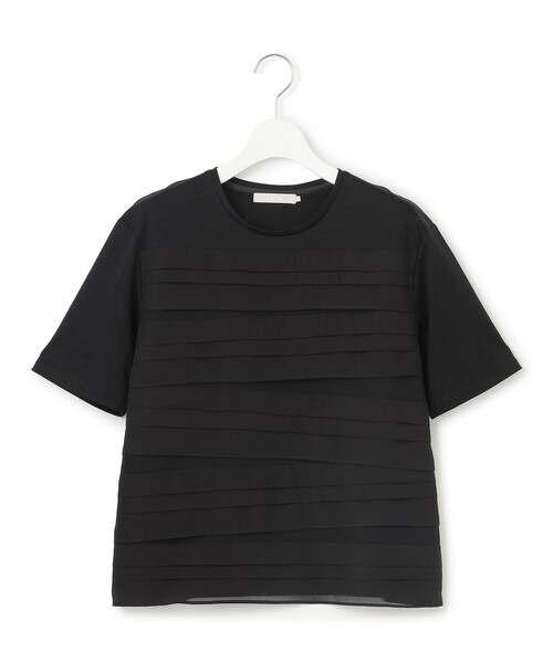 ICB(アイシービー)の「シフォンコンビ ランダムタックカットソー(Tシャツ/カットソー・レディース・ブラック系/アイボリー系・X-LARGE/LARGE)」の9枚目の写真