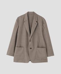YLEVE / SUPER120'S CHAMBRAY WOOL JACKET