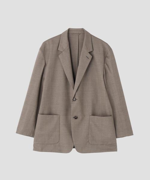 YLEVE(イレーヴ)の「YLEVE / SUPER120'S CHAMBRAY WOOL JACKET(テーラードジャケット・レディース・ブラウン/グレー・1/0)」の2枚目の写真