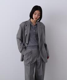 YLEVE / SUPER120'S CHAMBRAY WOOL JACKET