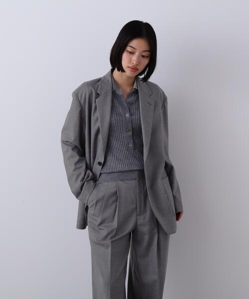 YLEVE(イレーヴ)の「YLEVE / SUPER120'S CHAMBRAY WOOL JACKET(テーラードジャケット・レディース・ブラウン/グレー・1/0)」の1枚目の写真