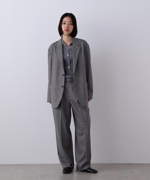 YLEVE(イレーヴ)の「YLEVE / SUPER120'S CHAMBRAY WOOL JACKET(テーラードジャケット・レディース・ブラウン/グレー・1/0)」の3枚目の写真
