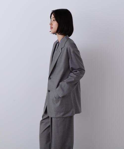 YLEVE(イレーヴ)の「YLEVE / SUPER120'S CHAMBRAY WOOL JACKET(テーラードジャケット・レディース・ブラウン/グレー・1/0)」の4枚目の写真