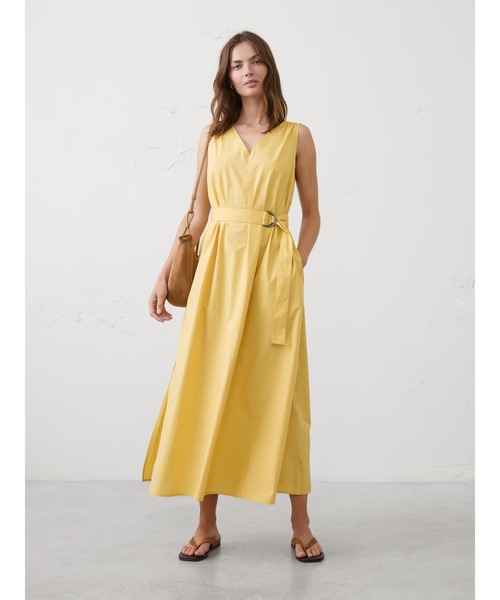 BANANA REPUBLIC FACTORY STORE(バナナリパブリック ファクトリーストア)の「BANANA REPUBLIC FACTORY STORE ポプリンベルト付きマキシワンピース(ワンピース・レディース・オリーブ/その他・L/M/S/XS)」の1枚目の写真