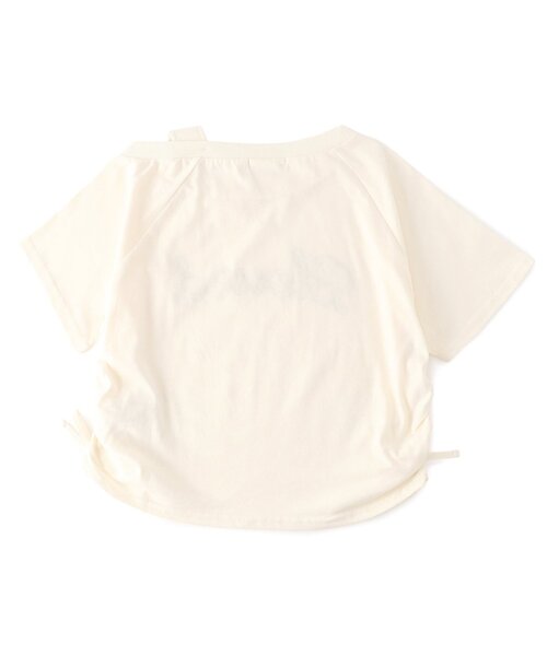 algy(アルジー)の「サイドギャザーワンショルデザイン半袖Tシャツ(Tシャツ/カットソー・キッズ・サックスブルー/アイボリー/カーキ・150/140/130/160)」の14枚目の写真