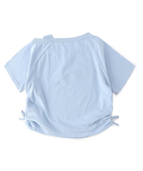 algy(アルジー)の「サイドギャザーワンショルデザイン半袖Tシャツ(Tシャツ/カットソー・キッズ・サックスブルー/アイボリー/カーキ・150/140/130/160)」の12枚目の写真