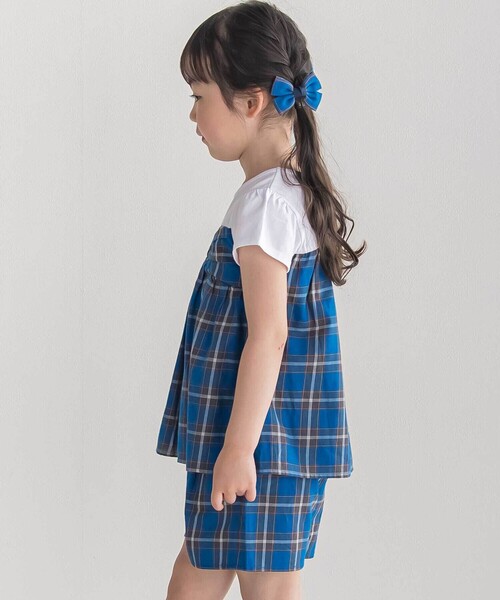 BeBe（ベベ）の「【お揃い】【神戸タータン×BeBe】チェックショートパンツ(90~160cm)（その他パンツ・キッズ・ブルー系その他・130cm/150cm/110cm/140cm/120cm）」の6枚目の写真