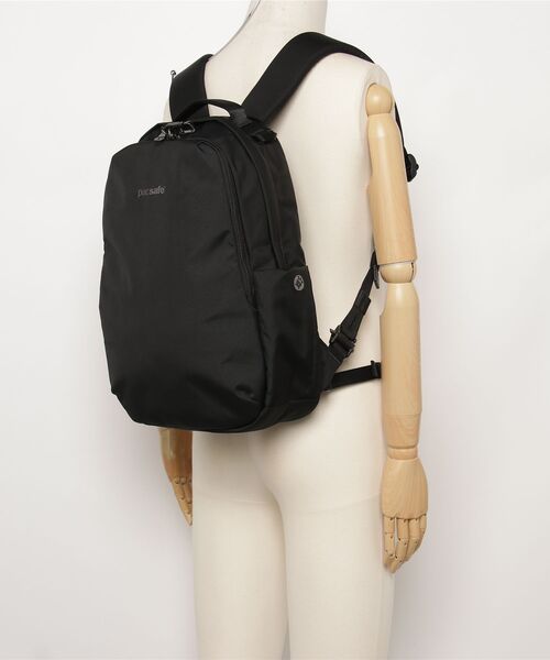 pacsafe(パックセーフ)の「【Pacsafe / パックセーフ】Pacsafe V 16L All-around Backpack / オールアラウンド バックパック リュック 防犯機能(バックパック/リュック・メンズ・ブラック・FREE)」の21枚目の写真