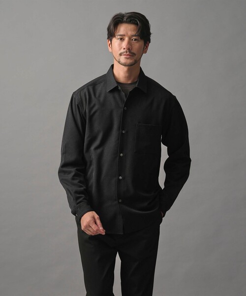 BEAUTY&YOUTH UNITED ARROWS(ビューティーアンドユースユナイテッドアローズ)の「【WEB限定 WARDROBE SMART】ウールライク シャツ(シャツ/ブラウス・メンズ・ブラック/ダークグレー/オリーブ・S/L/M/XL)」の6枚目の写真
