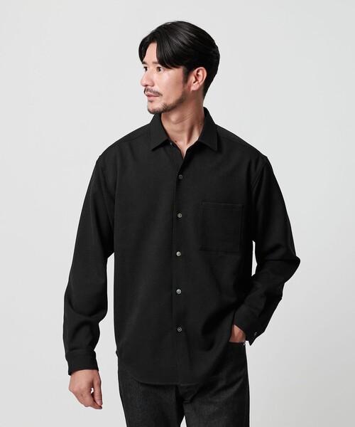 BEAUTY&YOUTH UNITED ARROWS(ビューティーアンドユースユナイテッドアローズ)の「【WEB限定 WARDROBE SMART】ウールライク シャツ(シャツ/ブラウス・メンズ・ブラック/ダークグレー/オリーブ・S/L/M/XL)」の10枚目の写真