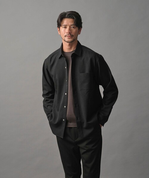 BEAUTY&YOUTH UNITED ARROWS(ビューティーアンドユースユナイテッドアローズ)の「【WEB限定 WARDROBE SMART】ウールライク シャツ(シャツ/ブラウス・メンズ・ブラック/ダークグレー/オリーブ・S/L/M/XL)」の14枚目の写真