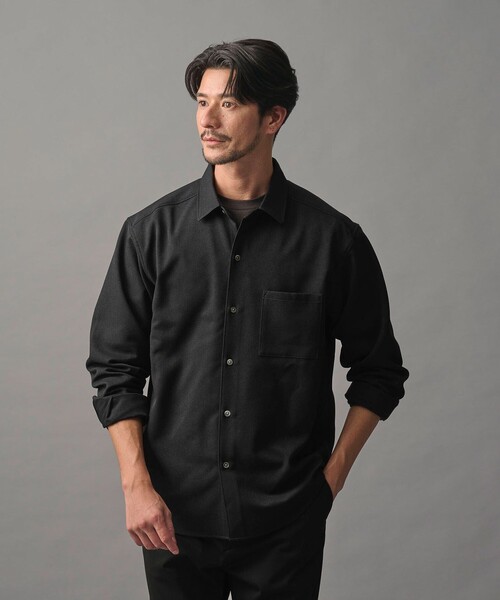 BEAUTY&YOUTH UNITED ARROWS(ビューティーアンドユースユナイテッドアローズ)の「【WEB限定 WARDROBE SMART】ウールライク シャツ(シャツ/ブラウス・メンズ・ブラック/ダークグレー/オリーブ・S/L/M/XL)」の16枚目の写真