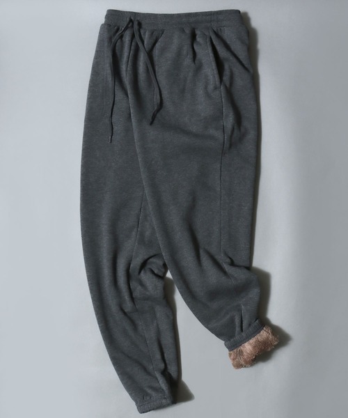 ANPAS（アンパス）の「Fleece-Lined Sweatpants / あったかい 裏ボアスウェットパンツ メンズ レディース イージーパンツ ボトムス リラックスウェア（スウェットパンツ・メンズ・グレー/チャコール/ブラック/ネイビー・L/M/LL）」の3枚目の写真